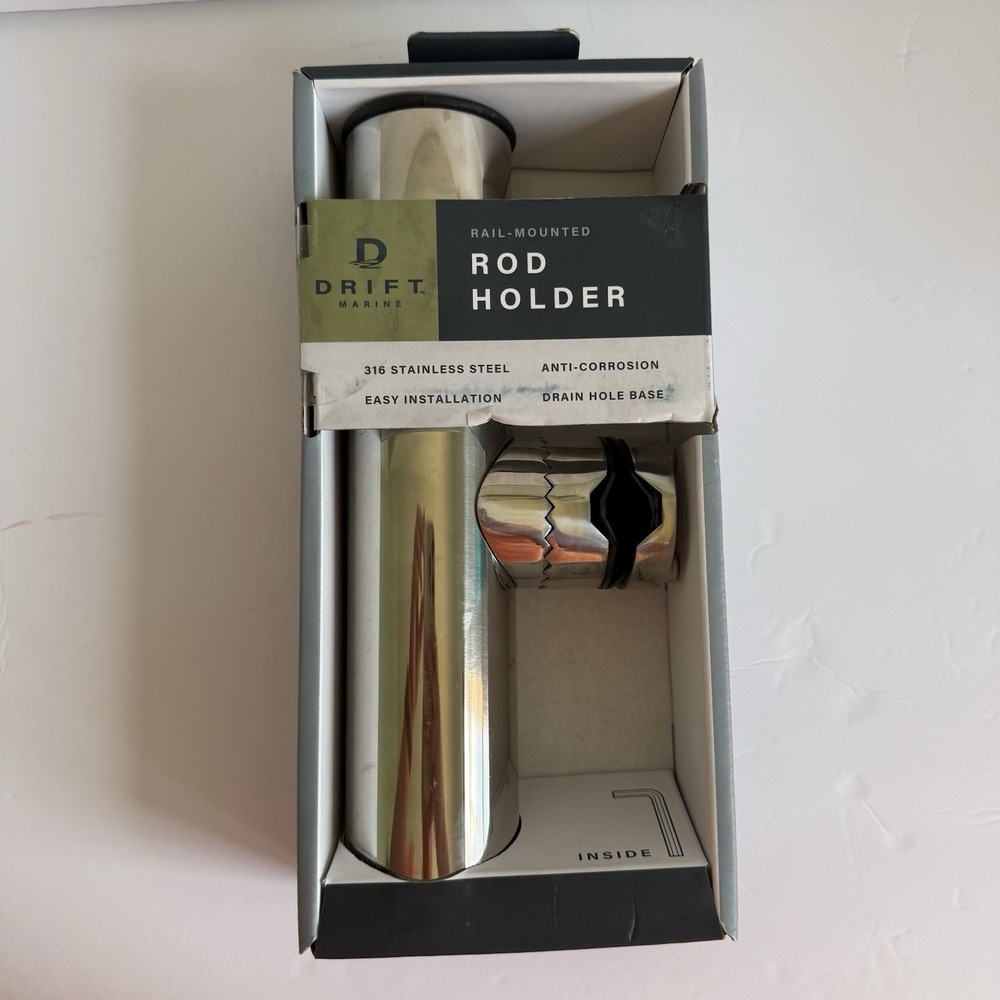 Drift Marine Rail‎ Mounted Stainless Steel Rod Holder Clamp On Fishing